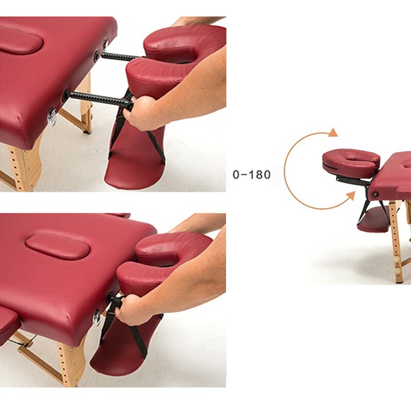 U-shaped pillow with adjustable bracket special for SPA massage bed leather U pillows for lash tattoo beauty massage table