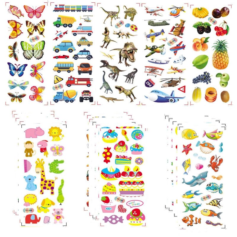 20 Pcs Kids Drawing 3D Stickers for Kids &amp; Toddlers 500+ Puffy Stickers Variety Pack for Scrapbooking Bullet Journal: C-Random Type