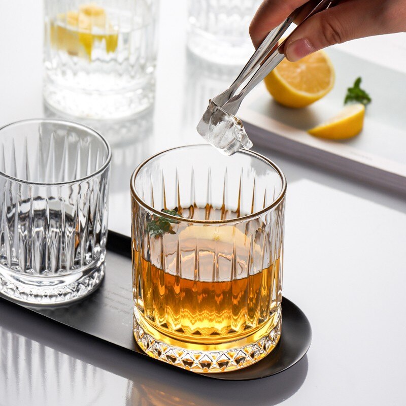 Vasos de cristal Con parte inferior de diamante para whisky, copa de vino exterior, copas clásicas para beber, Brandy, juego de Bar para vinos, cerveza