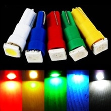 10 stk  t5 w3w w1.2w 5050 smd led bil wedge side pære instrumentbræt varme indikator lys auto bord instrument panel lampe 10x