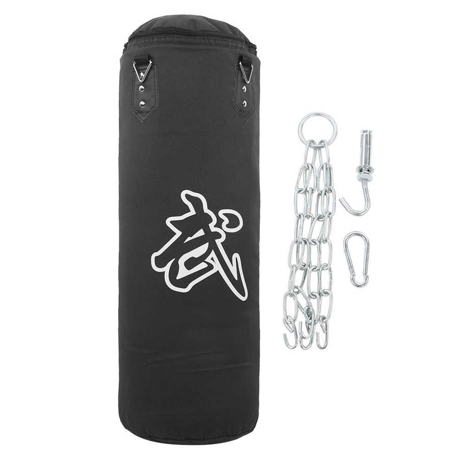 80/100cm Boxing Punching Bag Training Fitness With Hanging Kick Sandbag adults Gym Exercise Empty-Heavy Boxing Bag: 80cm