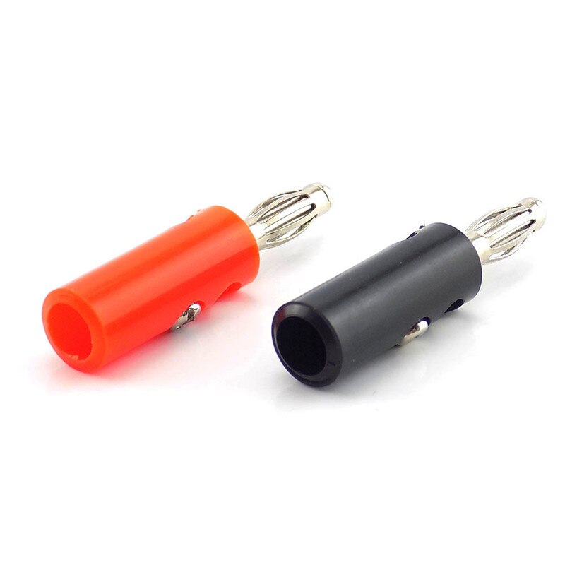 Tornillo del altavoz de Audio de 4mm, conectores Banana sin soldadura, color negro y rojo, DIY, 10 Uds.,