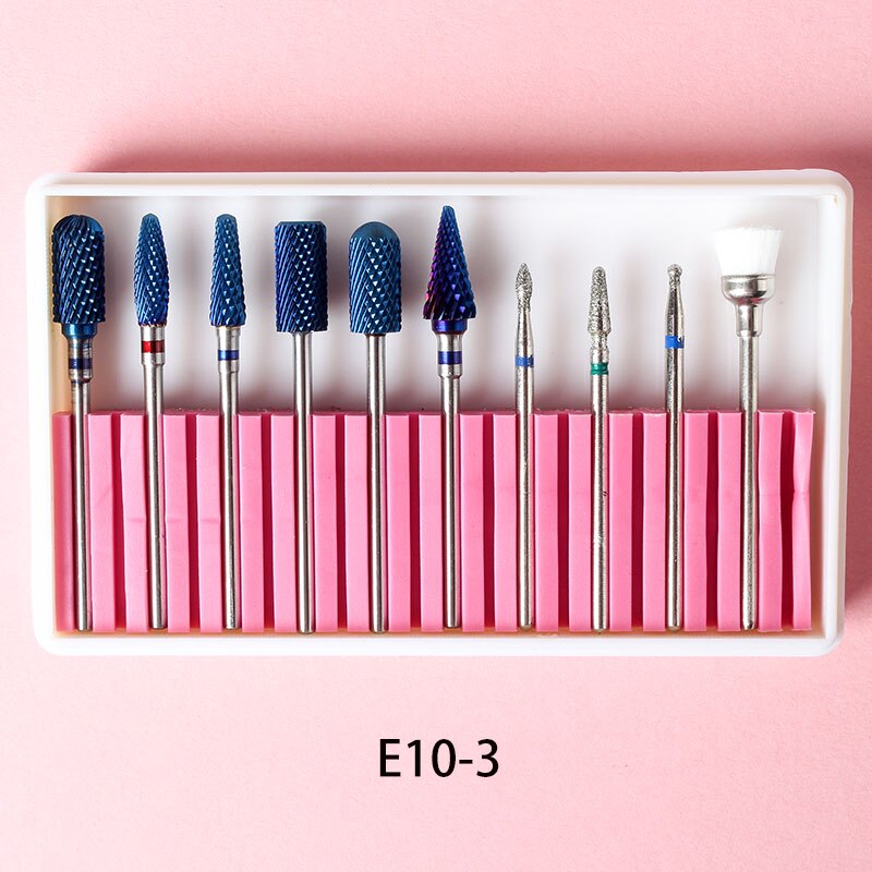 10Pcs/box Cone Tip Ceramic Electric Cuticle Clean Rotary Manicure Sander Tool Grind Head Mill Cutter Pedicure Nail art Drill Bit: 3