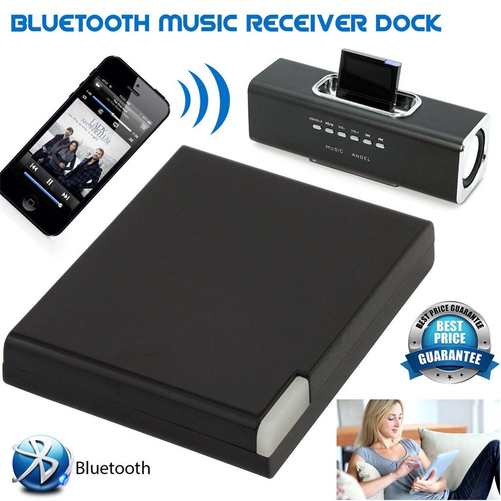 Bluetooth A2DP Music Receiver Audio Adapter Stereo Systeem Met Bass Muziek Adapter Voor Ipod Iphone 30Pin Dock Speaker 20j29