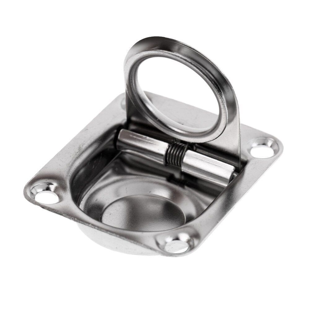 Escotilla de cubierta de barco de acero inoxidable marino, duradera, 1,7 'x 1,4', manija de elevación de cajón, anillo de tracción, montaje empotrado