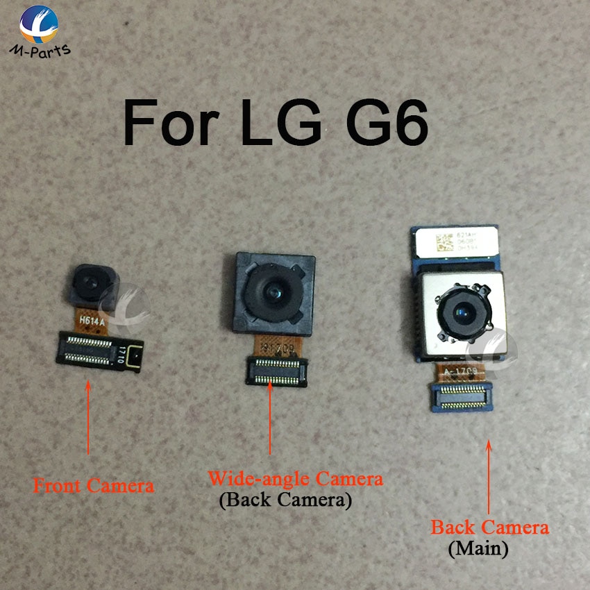 Cámara frontal trasera Original para LG G6 H870 G600 H873 VS988, cámara de ángulo ancho principal y trasero con cinta de cable Flex