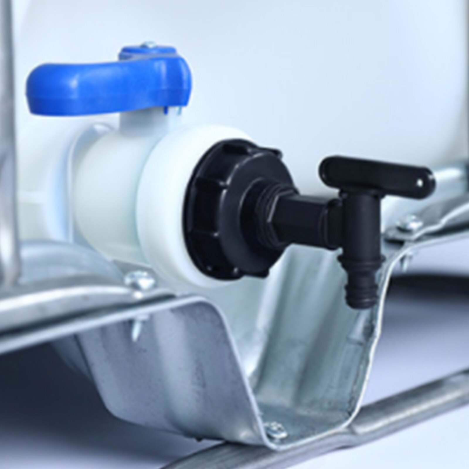 2 x 3/4" Thread Plastic IBC Tank Tap 1000L IBC To 1/2"(15mm) Adapter Garden Irrigation Connection Valve Hose Switch Fittings