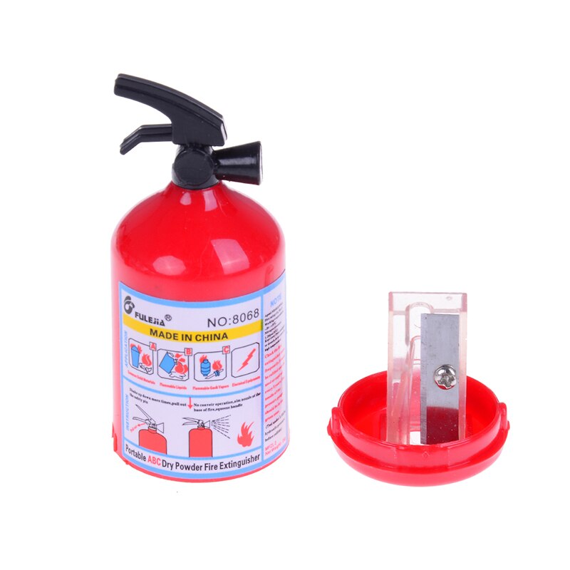 1Pc Fire Extinguisher Plastic Stationery Pencil Sharpener Student Kids Pencil Sharpener