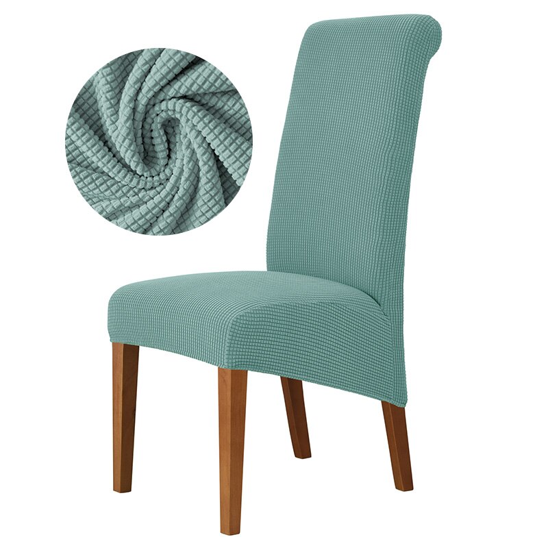 Jacquard XL Dining Chair Cover Extra Large Elastic Stretch Case for Chairs Spandex Long Back Chair Slipcover Kitchen: Light green