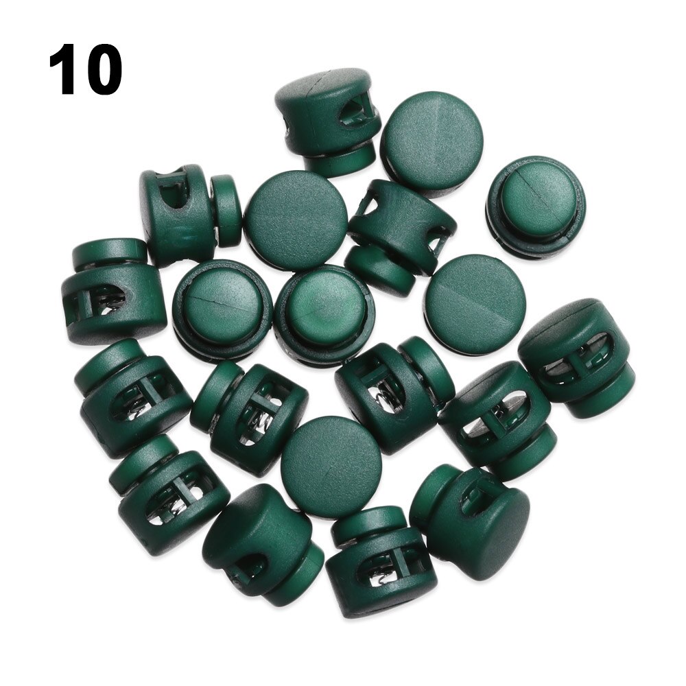 20pz Multi-colori di Plastica Fermacorda E Ganci di Blocco del Cavo 6 millimetri Doppio Foro fagiolo alternare clip di Abbigliamento FAI DA TE Merletto di Abbigliamento Sportivo accessori: 10