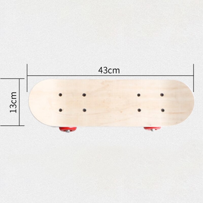 Duplo rocker bordo skate bordo skate deck diy crianças skate placa 43x13cm longboard skates