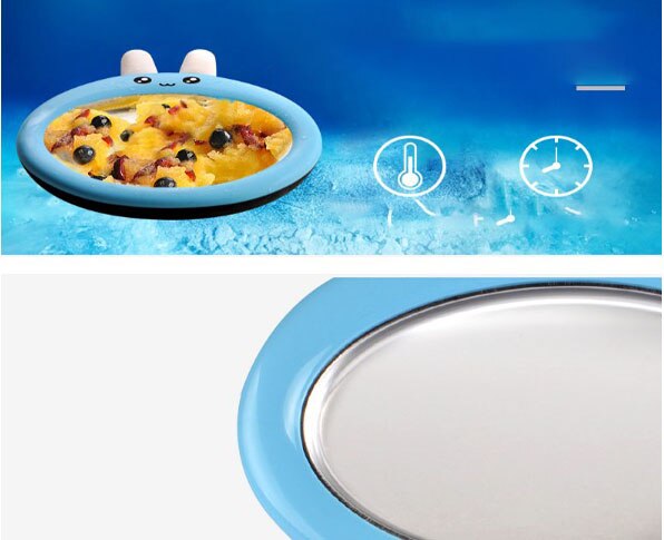 Ijs Pizza Maker Kinderen Plaat Mini Yoghurt Ijsmachine Gebakken Ice Pudding Maker Luchtkoeling