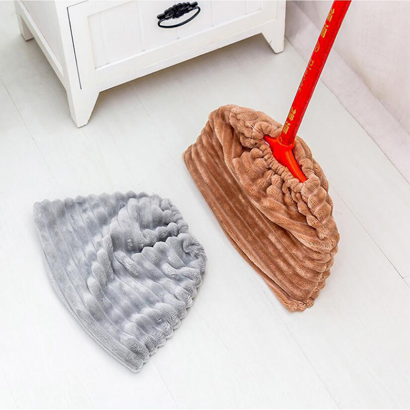 Cubierta de barrido para el hogar, cubierta de paño de mopa absorbente de franela para el hogar, exfoliante de vidrio fácil de limpiar, cubierta de barrido perezoso de doble uso