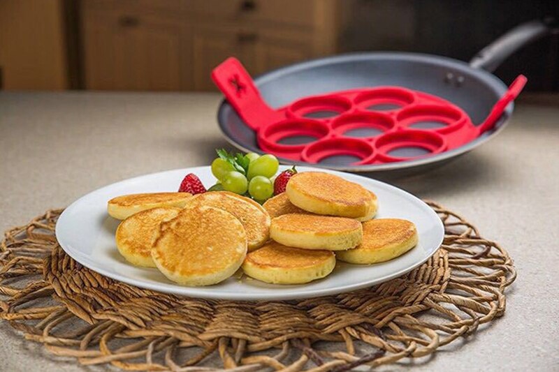 Patty beslutningstakere ikke pinne pannekake panne snu frokost maker egg omelett flipjack verktøy silikon form