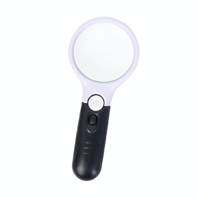 3X 45X Illuminated Magnifier Handheld Reading Magnifying Glass Loupe Magnifier Duel Lens With 3 LED Light Jewelry Repair Tool: A