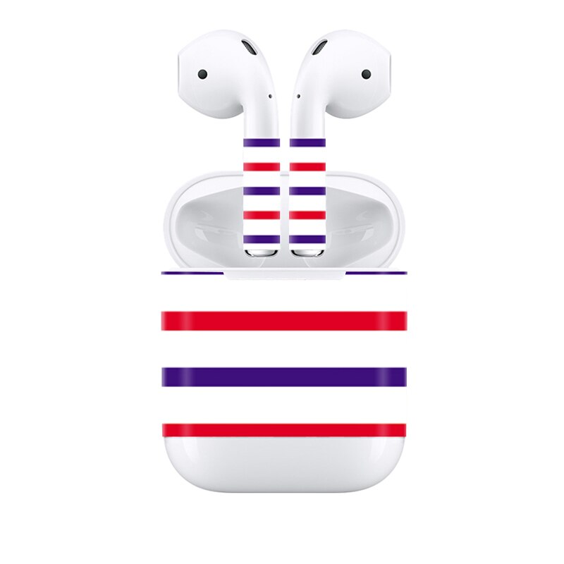 Kolorowe naklejki dla AirPods skórki naklejki wymienny samoprzylepne dekoracyjne skórka kalkomania naklejka dla Airpods winylu naklejki