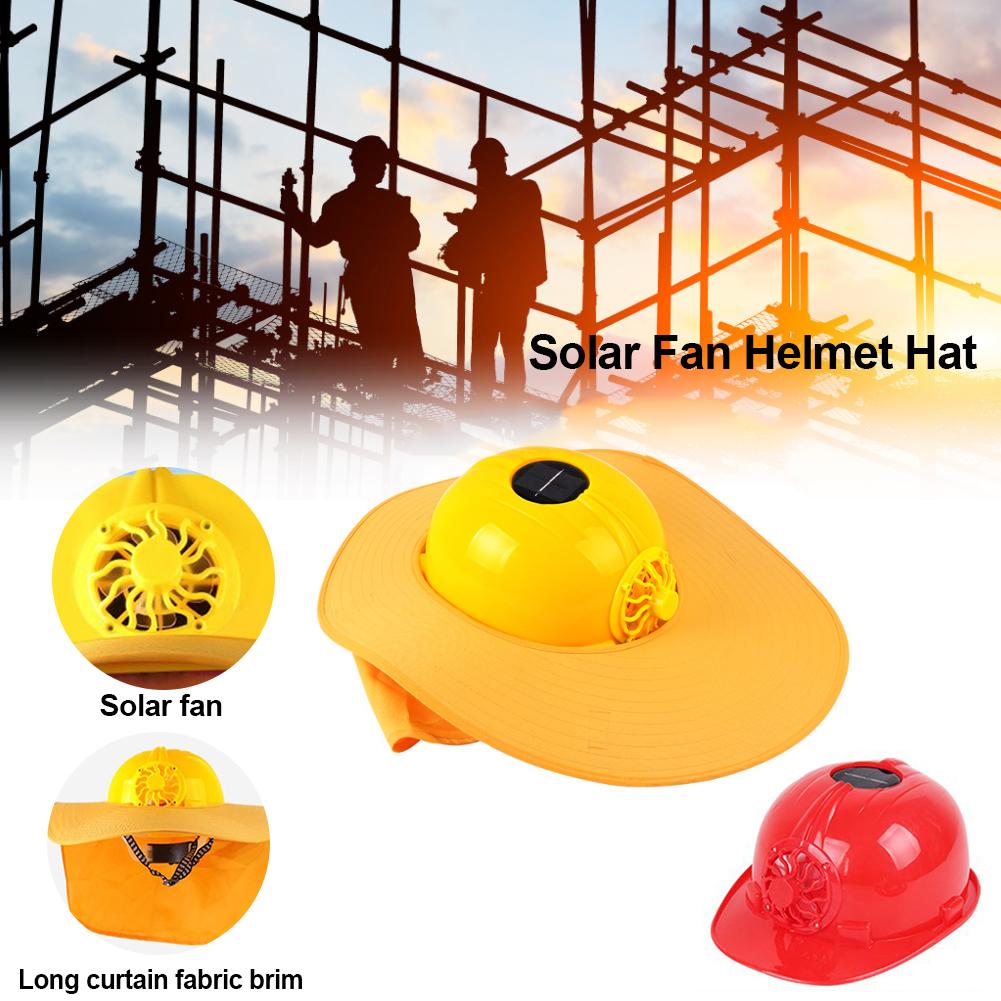 Solar Ventilator Veiligheidshelm Helm Zon Schild Visor Met Zonne-energie Koelventilator Voor Sanitaire Werknemers, motor Vehicle Drivers