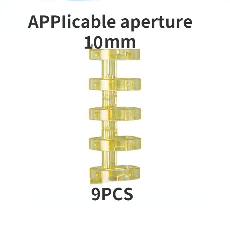 9Pcs 5 Gat Ring Binding Ring Segment Binding Ring Poreuze Punch Losbladige Papier Plastic Clip Toepasselijk Diafragma 10Mm: 03
