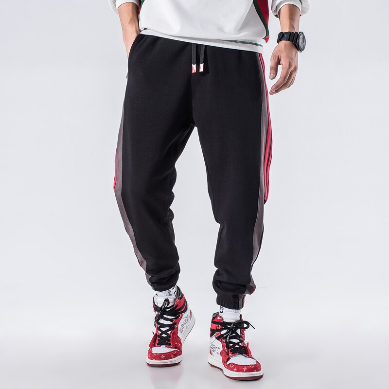 Pantalon de sport pour hommes, épais Style, avec petits pieds, personnalité, joli pantalon de sport, décontracté longs, coupe Slim, en coton