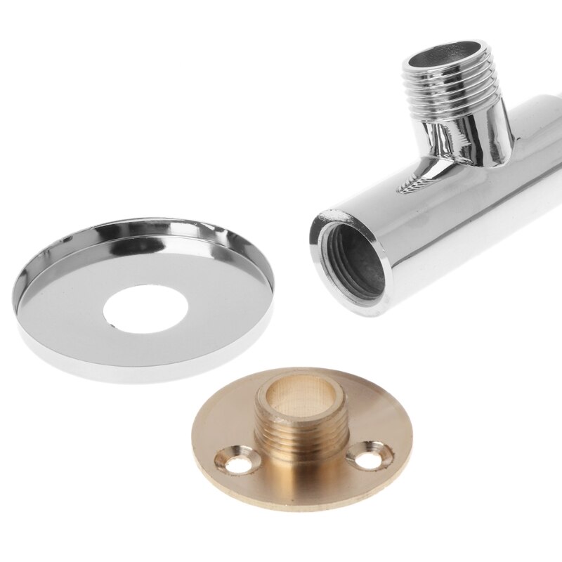 Copper stainless steel shower accessories base mounted shower elbow fixed rod