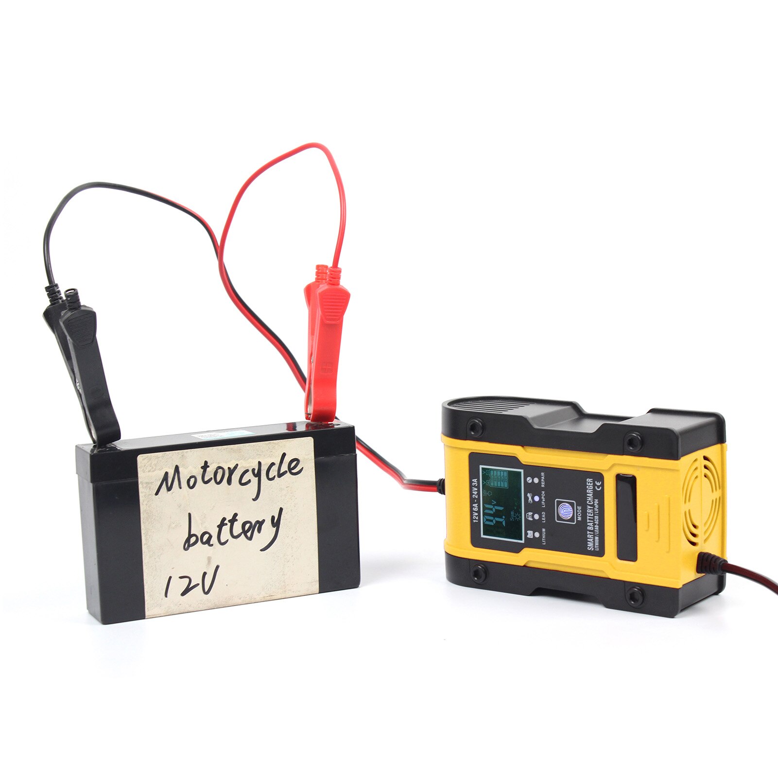 12V 6A Full Automatic Battery-chargers Digital LCD Display Car Battery Chargers 7-Stages Charging Power Puls Repair Chargers