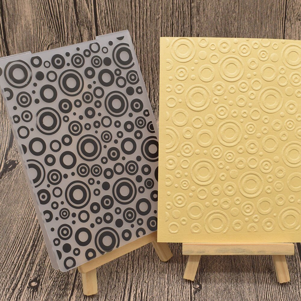 Circle Bubble Embossing Plastic Embossing Folder Template For DIY Scrapbooking Photo Album Paper Card Background Decoration