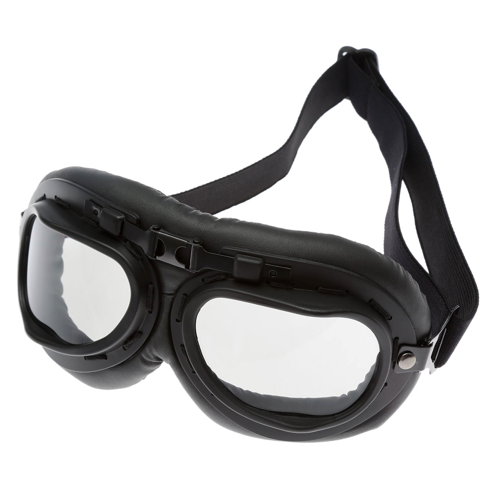 Retro motorcykel glasögon glasögon vintage motor klassiska glasögon för pilot steampunk atv cykel koppar hjälm ski outsport: Brun lins