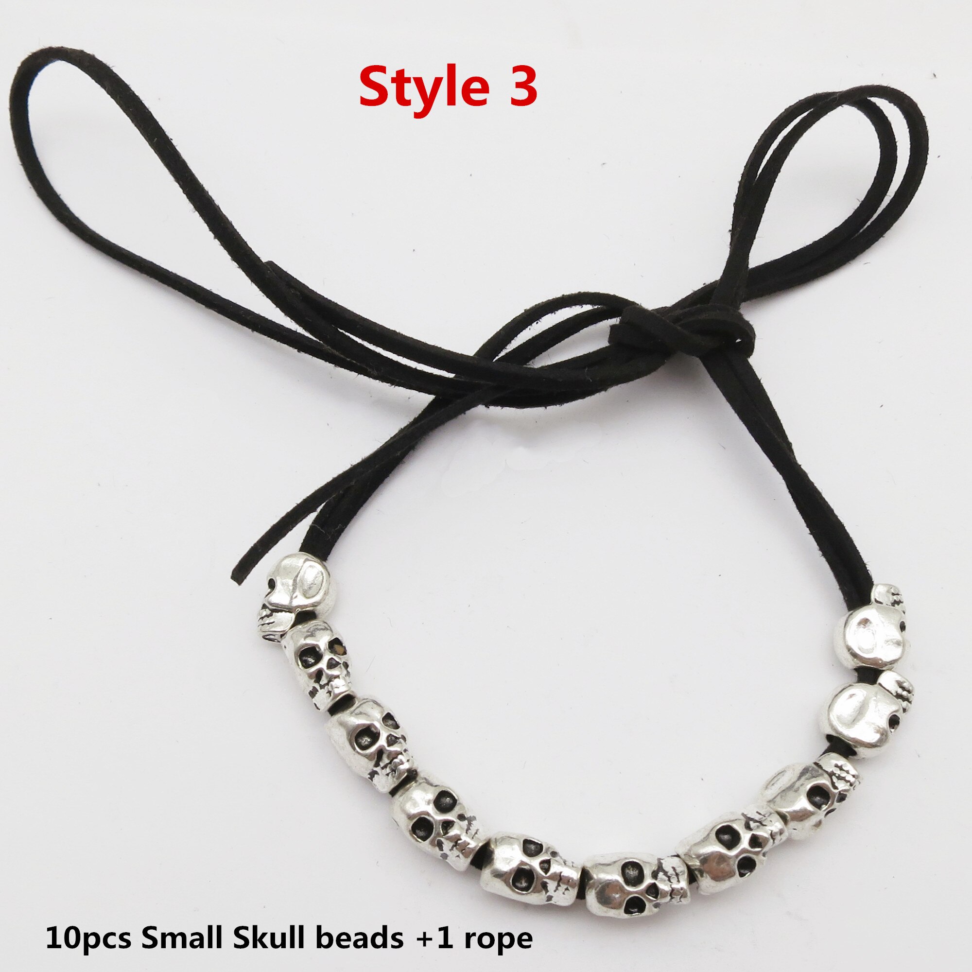 5pcs Small Skull metal Hair Braid Dread Dreadlock Beads tube rings for Hair Styling Accessories Braiding Hair