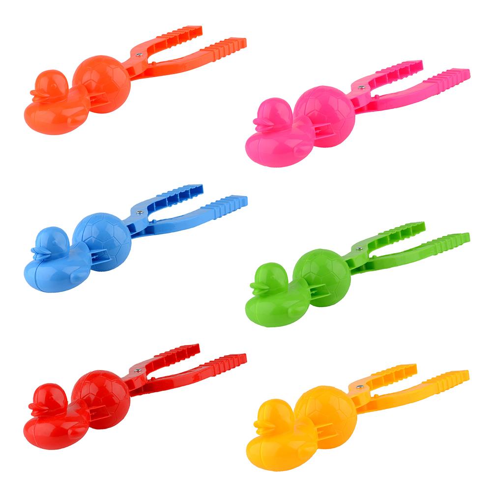 Winter 3D Eend Voetbal Sneeuwbal Maker Sandball Maker Clip Leuke Vorm Kids Outdoor Sneeuw Zand Maken Mold Speelgoed Tool