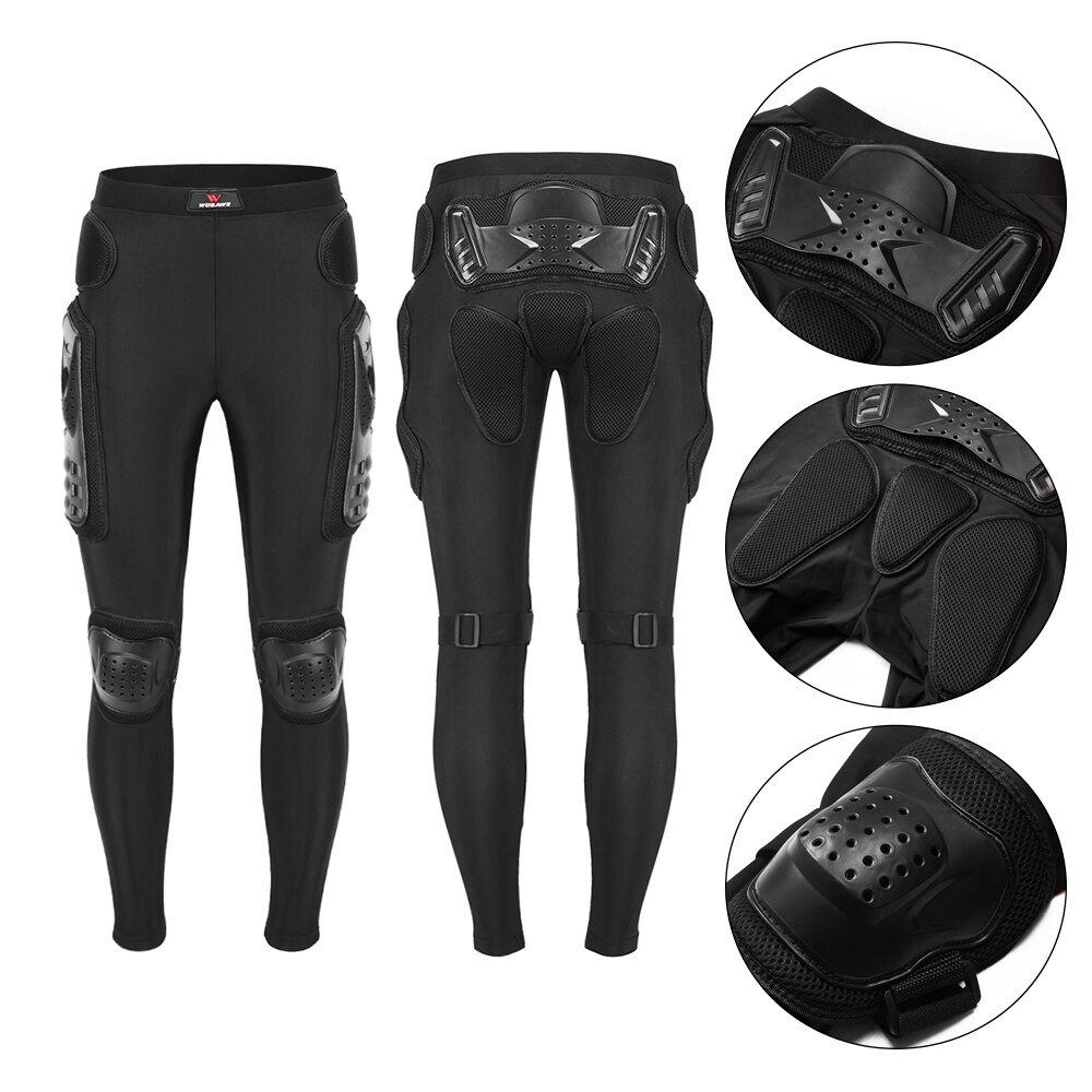 WOSAWE Motorcycle Motocross Pants Long Armor Motorcycle Pants Ski Skating Cycling Motocross Protective Gear Hip Protector