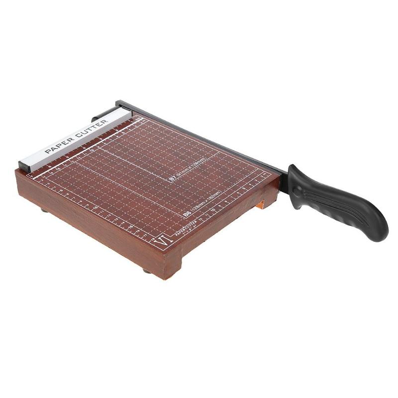 Wood Base A5 Paper Guillotine Cutter Trimmer Home Office School Paper Photo Cutting Machine Tools