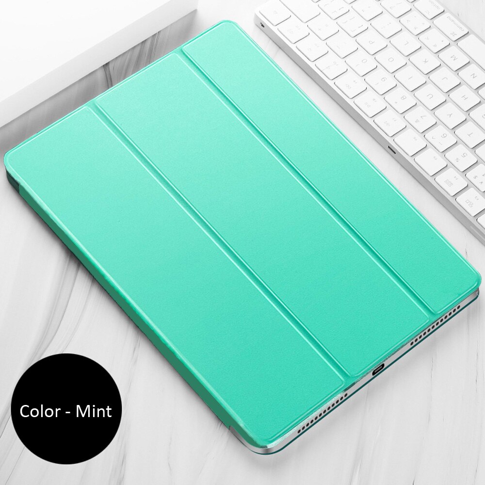 QIJUN For iPad Air 1 2 9.7 Air 3 10.5 Case PU Leather Stand Fundas For iPad 2 3 4 9.7'' ipad4 Auto Sleep Smart Folio Cover: Mint-iPad Air 1