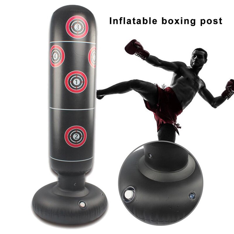 Vertikal oppblåsbar boksing pvc tykkere boksestolpe tumblercolumn punchingfitness verktøy