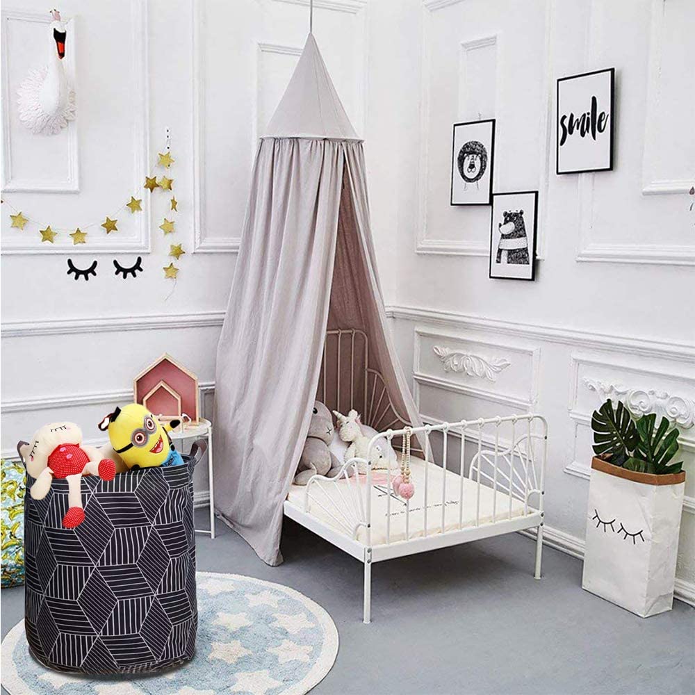 Opvouwbare Wasmand, Ronde Katoen En Linnen Wasmand, Wasmand, Grote Incubator, kinderkamer Wasmand
