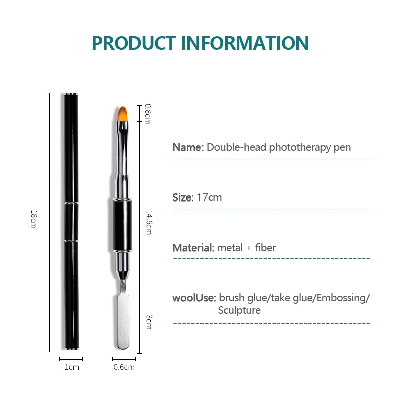Nailpop neglelim fototerapi pen uv gel pensel pen akryl negle kunst maleri tegning pensel manicure professionnel værktøj