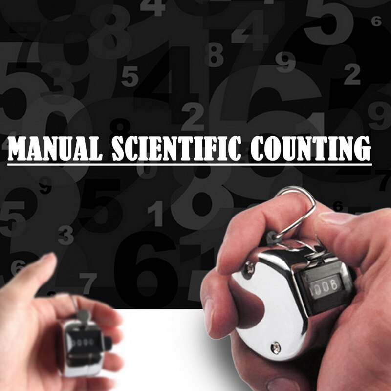 Brand Portable Hand Held 4 Digits Counter/ Silver Manual Scientific Counting