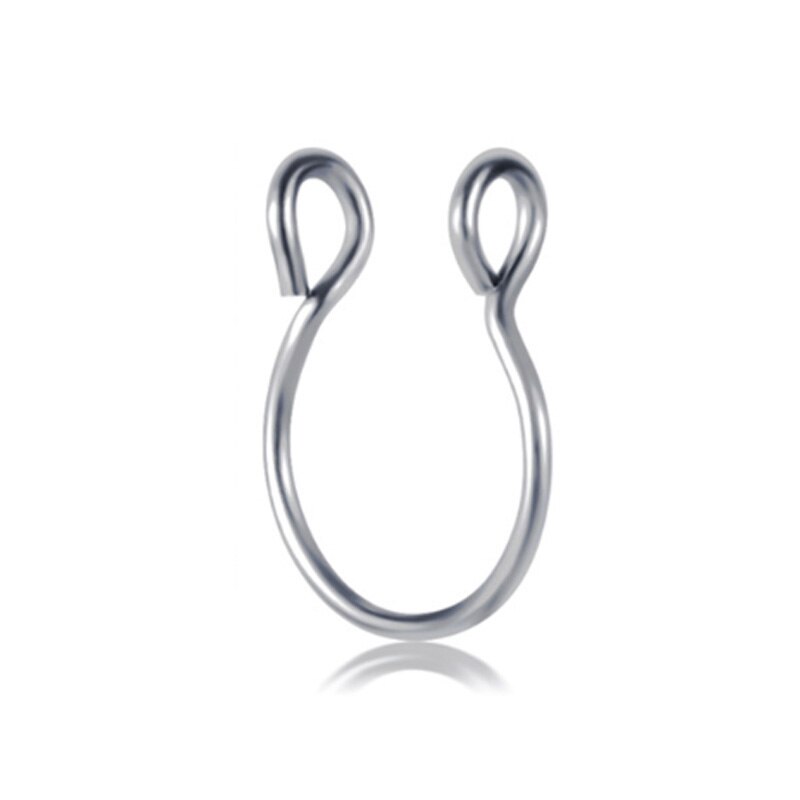 1Pcs Nose Ring Neus Clip Medische Rvs Neustussenschot Valse Neus Ring Piercing Sieraden: 9