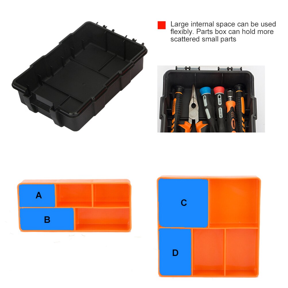 ABS plastic Portable Parts Box Screw Storage Box Metal Parts Hardware tool Screwdriver auto repair tool box