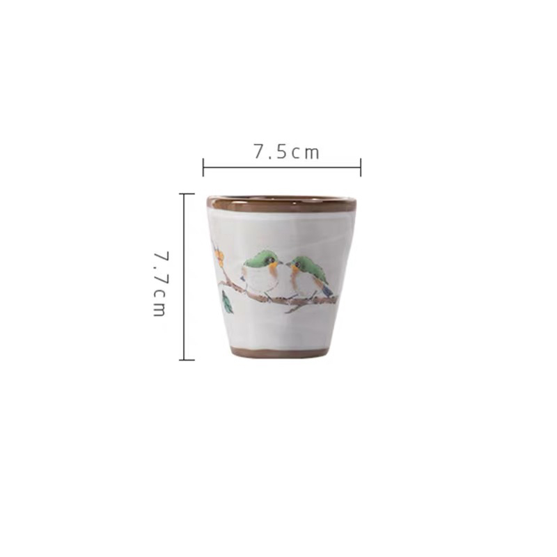 Japanese Hand-painted Ceramic Cute Cartoon Cat Tableware Set Soup Noodle Bowl Fish Dish Family Dinner Steak Tableware: Cup B