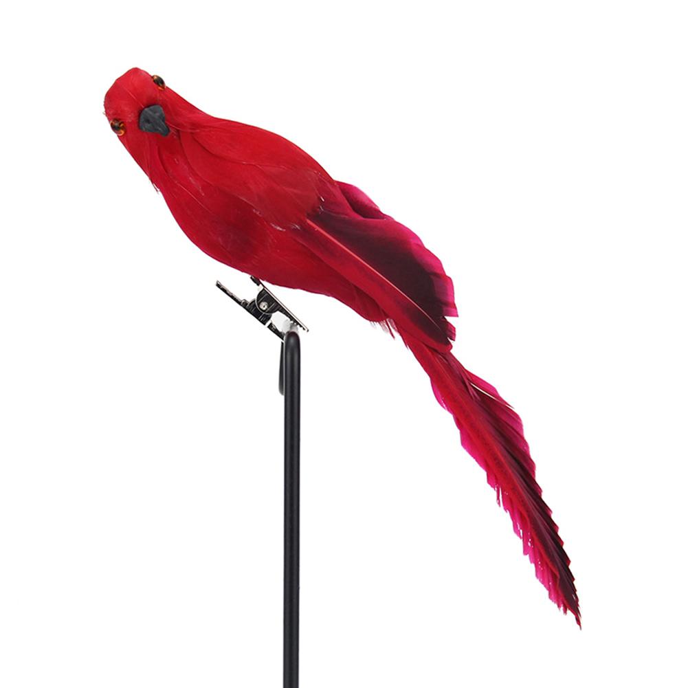 Plume perroquet en mousse 20CM | Grand perroquet en araignée, fenêtre, décoration de maison, oiseau décoratif de jardinage: Rouge