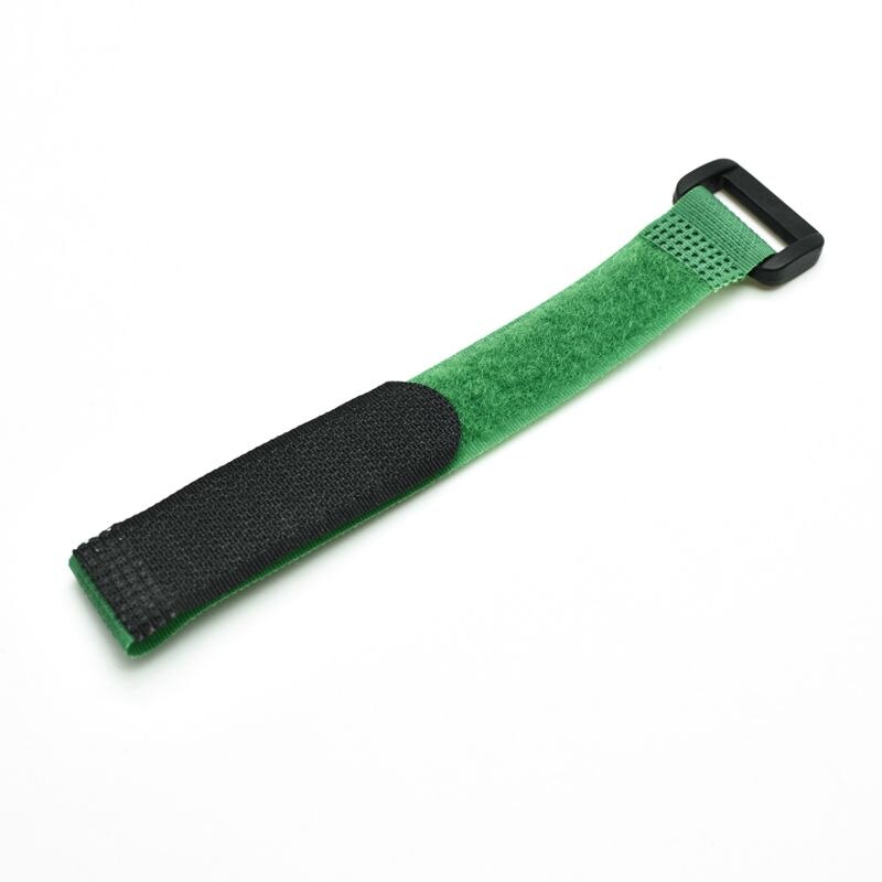 Zelfsluitende Gesp Type Stropdassen Verstelbare Herbruikbare Nylon Flexibele Stof Klittenband Kabelbinder: green