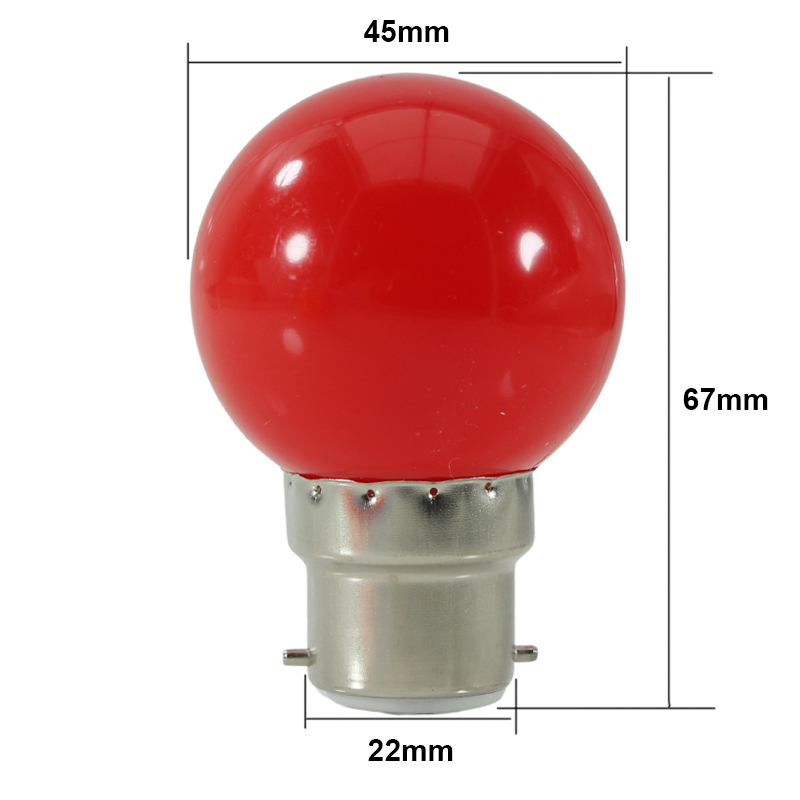 1pcs Lampade Led Bulb B22 Mini Colorful 12 24 V Volt 110V 220v 1W G45 Decorative Christmas Night Light 12V 24V Home Lamp