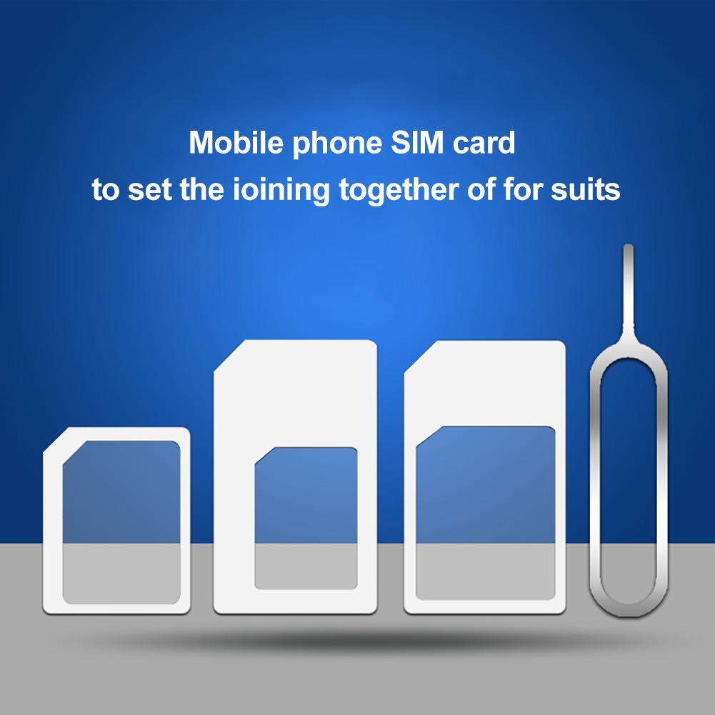 4Pcs Universele Mobiele Telefoon Nano Sim Naar Micro/Standard Card Adapter Converter