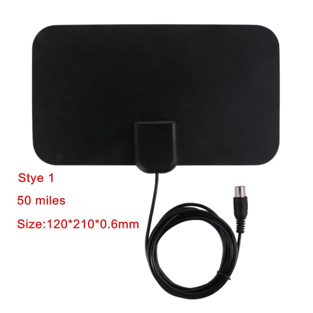 Kebidu 4K 8K Indoor High Gain HD TV DTV Box Digital Antena TV Aerial Amplified 25/50/80/200Miles Booster Active Aerial: Type 1