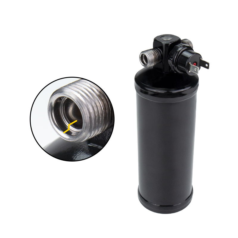 AC Receiver Drier Accumulator Filter #6 Thread 3/8 with Switch for Automotive A/C Air Conditioning