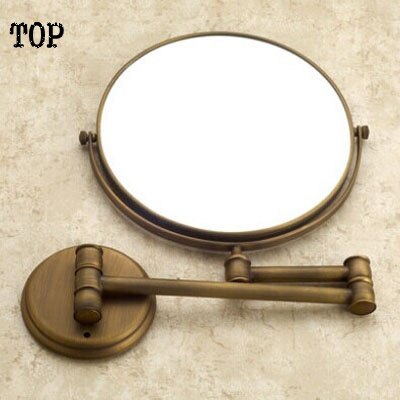 Antik badeværelse 8 tommer spejl forstørrelsesspejl med vægmontering kosmetisk spejl badeværelse belyste spejle