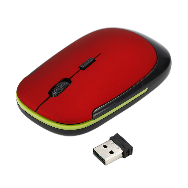 Centechia 2.4 GHz draadloze muis Usb-ontvanger ultradunne Slim Mini Draadloze Optische Muis Muizen voor Laptop PC Optische Gaming muis