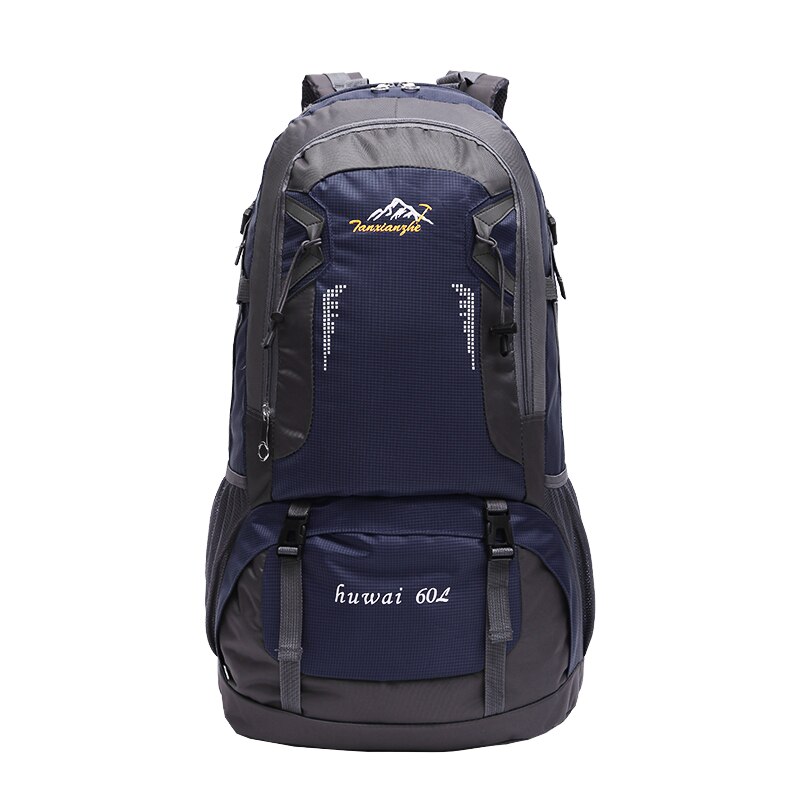40L & 60L Wandern Rucksack Klettern Wandern Angeln Sport Tasche Wasserdichte Bergsteigen Camping Reise Rucksäcke: dunkel Blau 60L