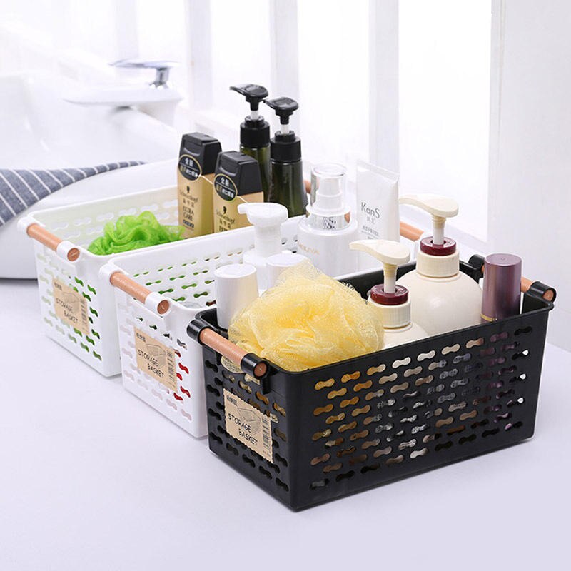 Kitchen Organization Plastic Kitchen Storage Box Refrigerator Basket Fridge Storage Rack Freezer Bathroom Desktop Shelf