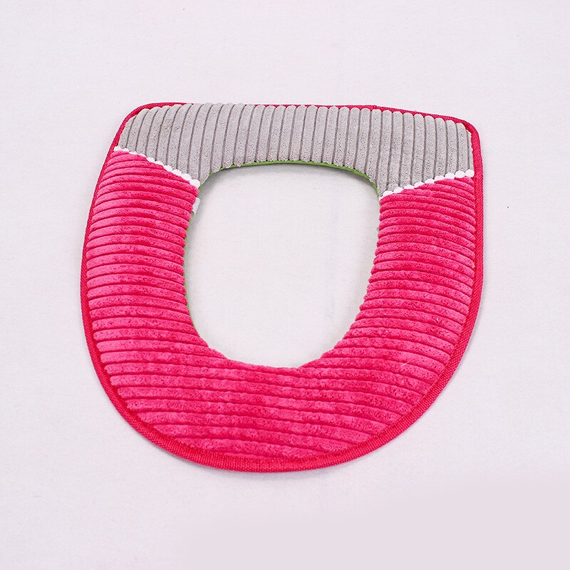 Housse de siège de toilette en velours, confortable, corail, pour salle de bain, hiver, tapis de fermeture domestique, # S,